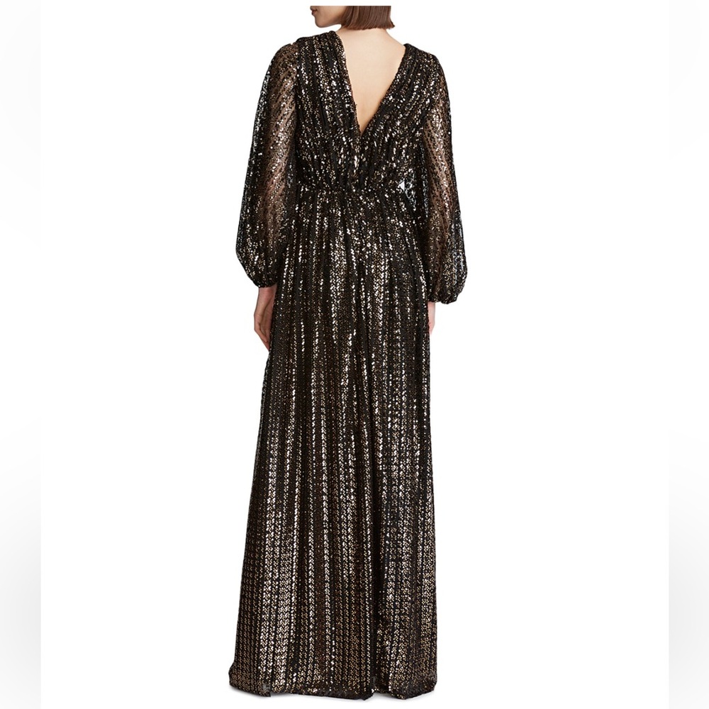 Halston designer gown Madelyn sequin side cutout - Picture 6 of 6
